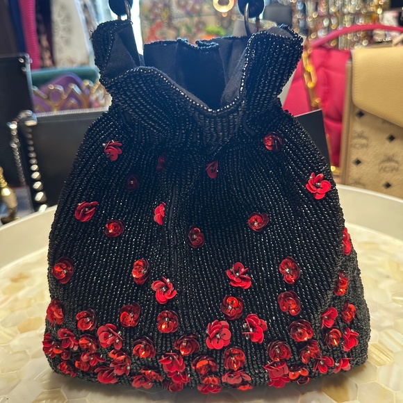 Marshalls Handbags - Viral Marshalls Black Floral Beaded Handbag NWT! SO Pretty!